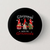 Gnome Funny Family Weihnachten Shirts Frauen 2024 Button (Vorderseite)