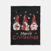 Gnome Funny Family Weihnachten Shirts Frauen 2024 Fleecedecke (Vorderseite)