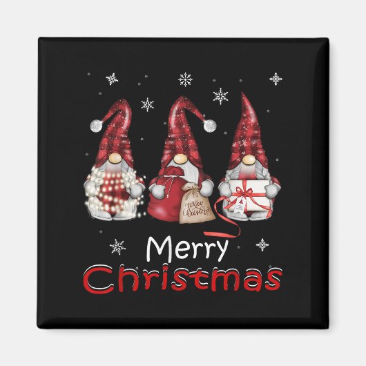 Gnome Funny Family Weihnachten Shirts Frauen 2024 Magnet (Vorne)