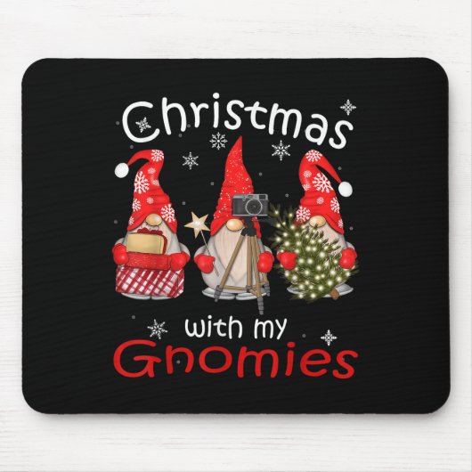 Gnome Funny Family Weihnachten Shirts Frauen 2024 Mousepad (Vorne)