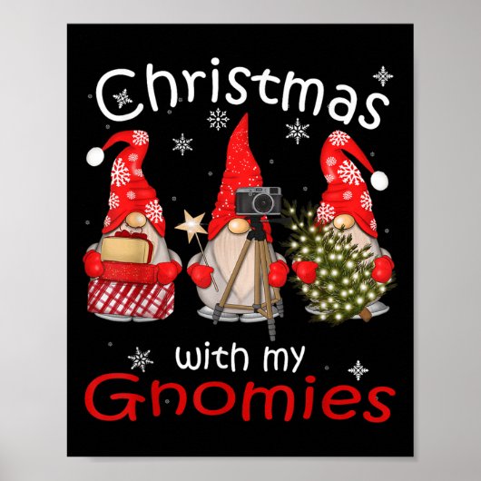 Gnome Funny Family Weihnachten Shirts Frauen 2024 Poster (Vorne)