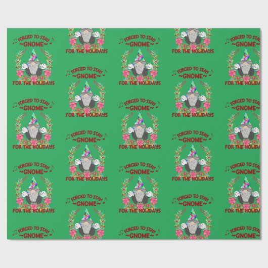 Gnome für das Feierliche Funny Quarantäne Zitat Geschenkpapier (Flach)