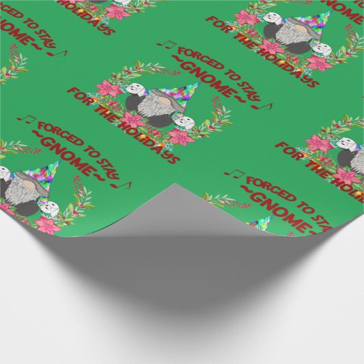 Gnome für das Feierliche Funny Quarantäne Zitat Geschenkpapier (Ecke)