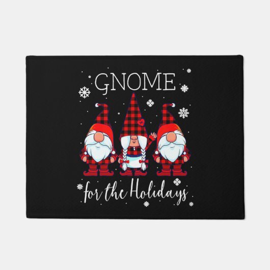 Gnome für das Holidays Buffalo Kariert 3 Gnomes Fußmatte (Vorderseite)
