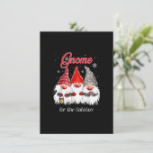 Gnome für den Urlaub Drei Gnomes Weihnachten Paja Einladung (Stehend Vorderseite)