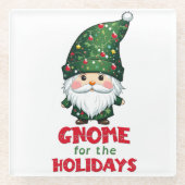 Gnome für den Urlaub Funny & Adorge Weihnachten Glasuntersetzer (Vorderseite)