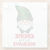 Gnome für den Urlaub Funny & Adorge Weihnachten Glasuntersetzer (Rückseite)
