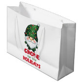 Gnome für den Urlaub Funny & Adorge Weihnachten Große Geschenktüte (Vorderseite Schrägansicht)