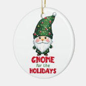 Gnome für den Urlaub Funny & Adorge Weihnachten Keramik Ornament (Links)
