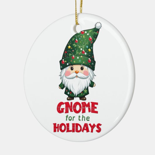Gnome für den Urlaub Funny & Adorge Weihnachten Keramik Ornament (Links)