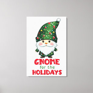 Gnome für den Urlaub Funny & Adorge Weihnachten Leinwanddruck
