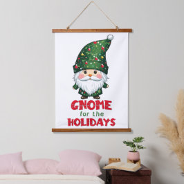 Gnome für den Urlaub Funny & Adorge Weihnachten Wandteppich Mit Holzrahmen