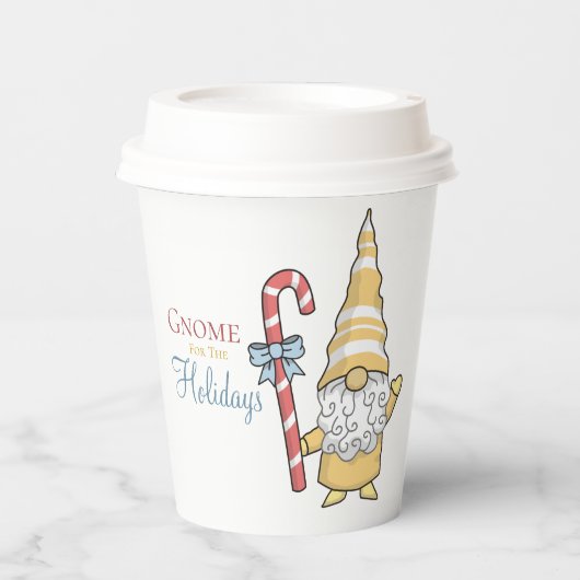 Gnome für die Feiertage Weihnachten XMas Pappbecher (Vorderseite)