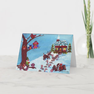 Gnome für die Feiertags-Feiertags-Karte Feiertagskarte