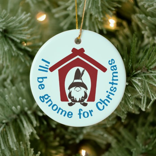 Gnome für die Weihnachtsfarben Keramik Ornament (Baum)