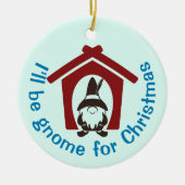 Gnome für die Weihnachtsfarben Keramik Ornament (Vorne)