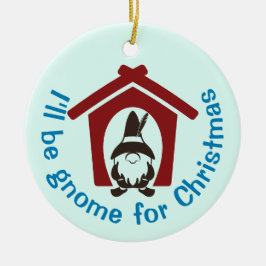 Gnome für die Weihnachtsfarben Keramik Ornament