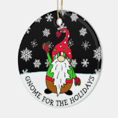 Gnome für die Weihnachtsfeier Keramik Ornament (Links)