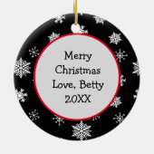 Gnome für die Weihnachtsfeier Keramik Ornament (Hinten)