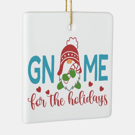 Gnome für die Weihnachtsfeiertage Keramikornament (Rechts)