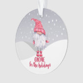 Gnome für die Weihnachtsfeiertage Ornament (Vorderseite)