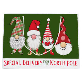 Gnome für die Weihnachtsfeiertage Weihnachten Große Geschenktüte