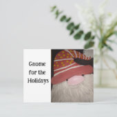Gnome für die Weihnachtskarte Postkarte (Stehend Vorderseite)