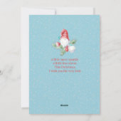 Gnome für Feiertage Feiertagskarte (Rückseite)