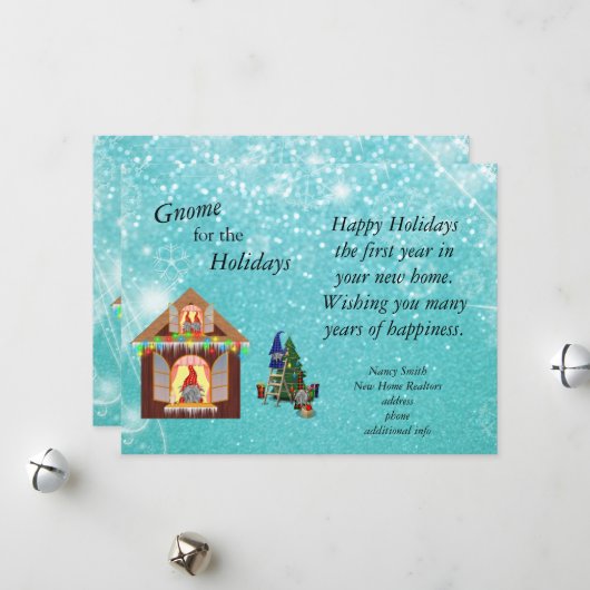 Gnome für Feiertage Feiertagskarte (Vorderseite/Rückseite Beispiel)