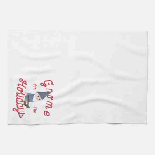 Gnome für Ferien Geschirrtuch (Horizontal)