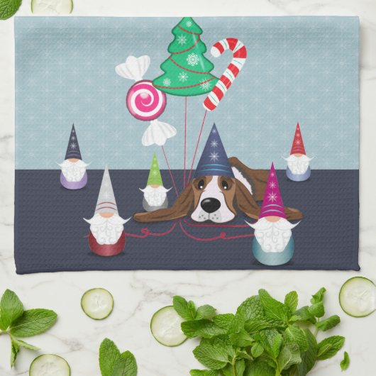 Gnome für Ferien Geschirrtuch (Gefaltet)