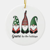 Gnome für Ferien Keramik Ornament (Vorne)