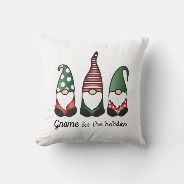 Gnome für Ferien Kissen (Vorderseite)