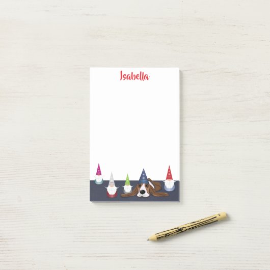 Gnome für Ferien Post-it Klebezettel (Auf Schreibtisch)