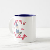 Gnome für Ferien Zweifarbige Tasse (Vorderseite Links)
