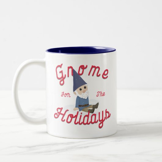 Gnome für Ferien Zweifarbige Tasse (Links)