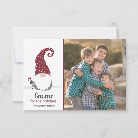 Gnome für Holiday skandinavische Tomte Design Einladung (Vorderseite)