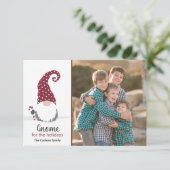 Gnome für Holiday skandinavische Tomte Design Einladung (Stehend Vorderseite)