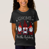 Gnome für Holidays Buffalo Kariert 3 Gnomes Chri T-Shirt (Vorderseite)