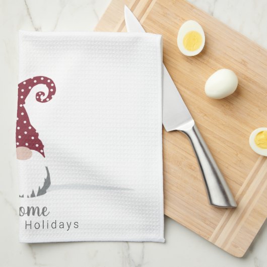 Gnome für Holidays skandinavisches Design Geschirrtuch (Viertel Falte)