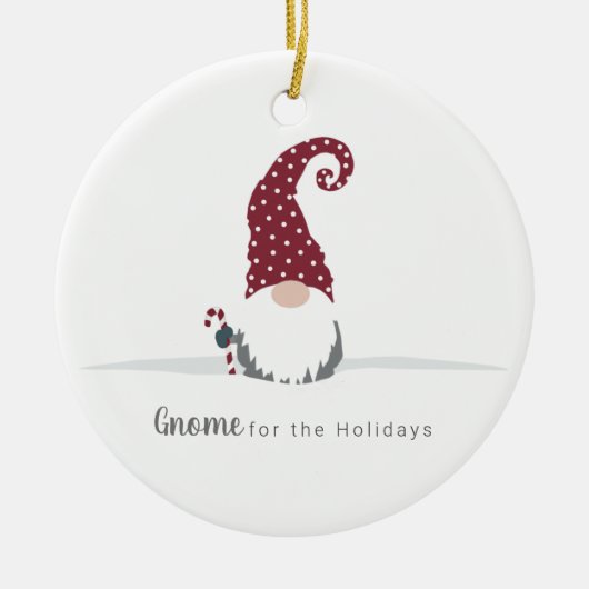 Gnome für Holidays skandinavisches Design Keramik Ornament (Vorne)