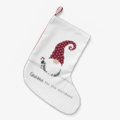 Gnome für Holidays skandinavisches Design Kleiner Weihnachtsstrumpf (Vorderansicht (hängend))