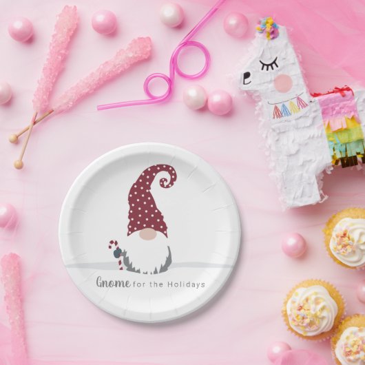 Gnome für Holidays skandinavisches Design Pappteller (Party)
