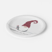Gnome für Holidays skandinavisches Design Pappteller (Schrägansicht)