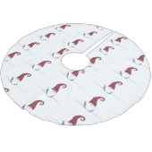 Gnome für Holidays skandinavisches Design Polyester Weihnachtsbaumdecke (Schrägansicht)