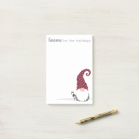 Gnome für Holidays skandinavisches Design Post-it Klebezettel (Auf Schreibtisch)