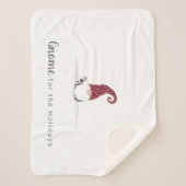 Gnome für Holidays skandinavisches Design Sherpadecke (Vorderseite)