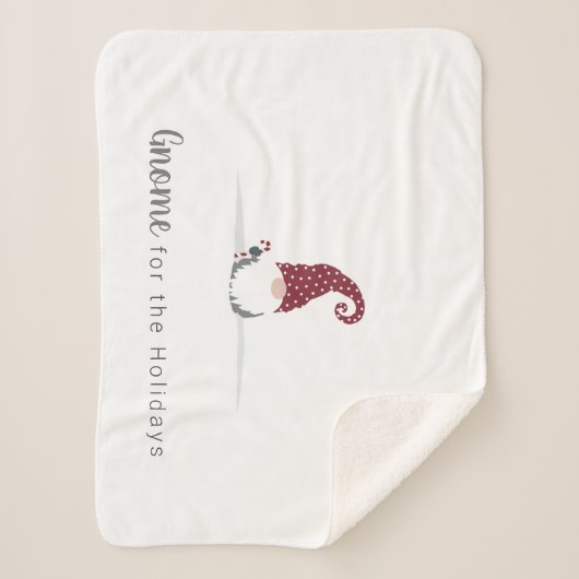 Gnome für Holidays skandinavisches Design Sherpadecke (Vorderseite)