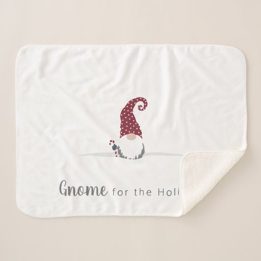 Gnome für Holidays skandinavisches Design Sherpadecke (Vorderseite (Horizontal))