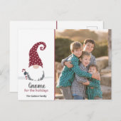 Gnome für Holidays skandinavisches Tomte Design Postkarte (Vorne/Hinten)